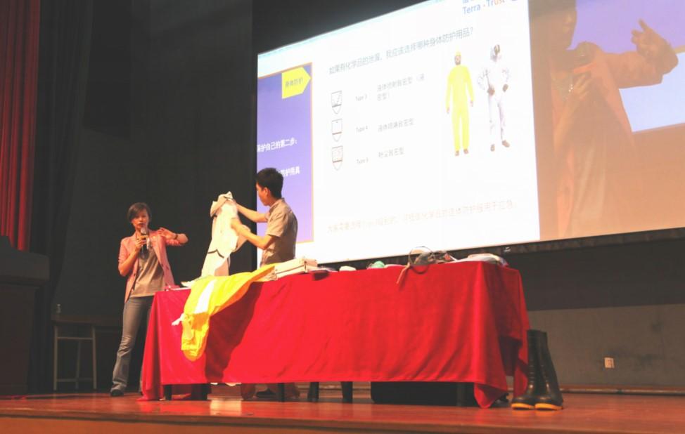 个人防护用品现场展示